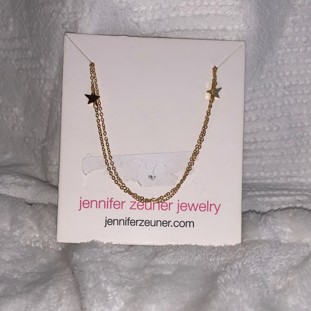 Jennifer Zeuner Layered Gold Star Necklace - Gold